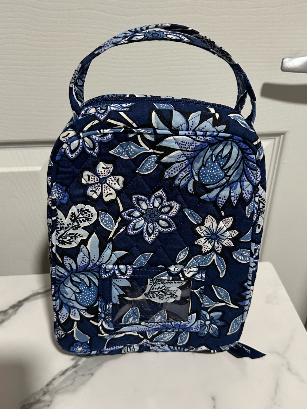 Vera Bradley Quilted Floral Insulated Lunch Tote - Blue